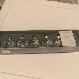 Small clear glass ornaments